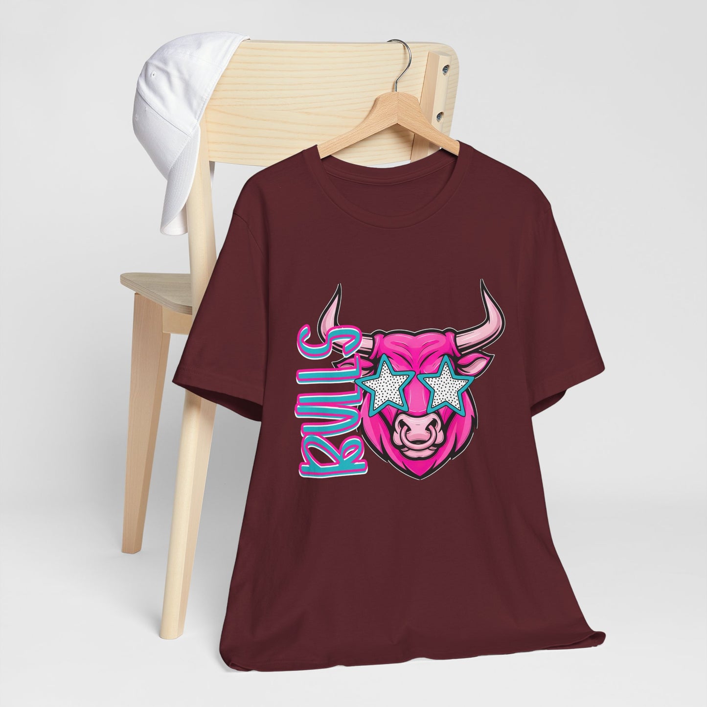Bull Graphic Tee - Pink Star Sunglasses Western Cowboy Shirt