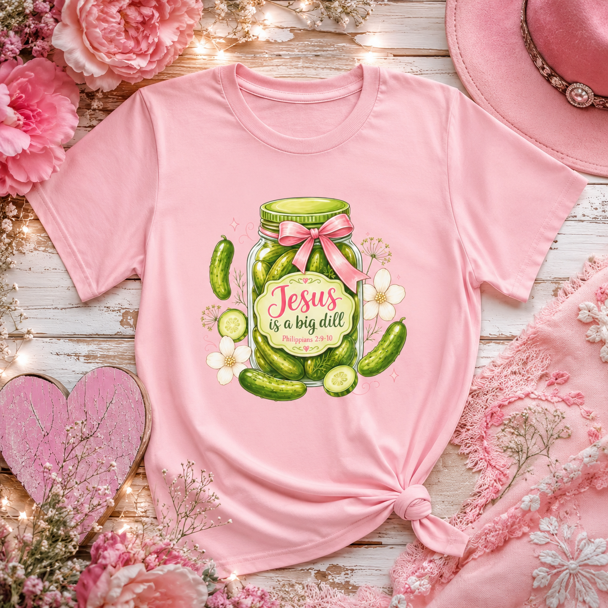 Youth Tee — "Jesus is a Big Dill" Pickle Jar Christian Graphic Shirt