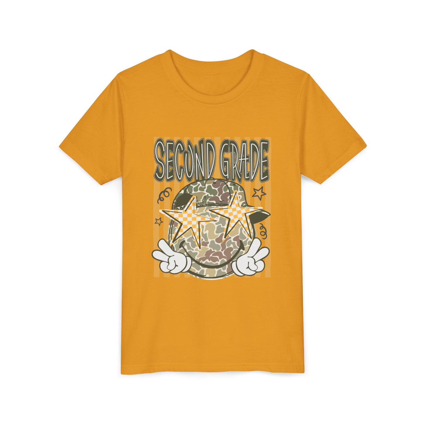 Second Grade Camo Star Youth Tee