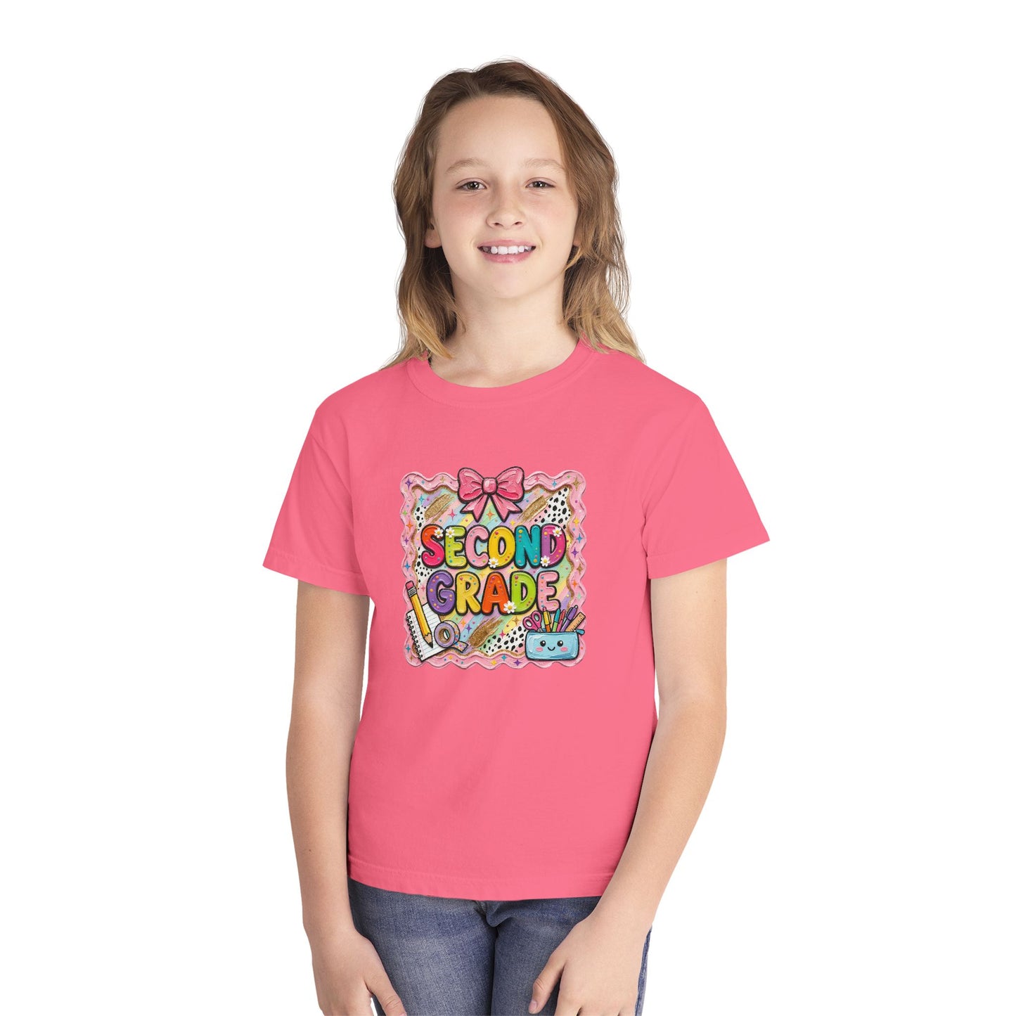 Second Grade Kids T‑Shirt — Cute Back-to-School Graphic Tee for Girls & Boys