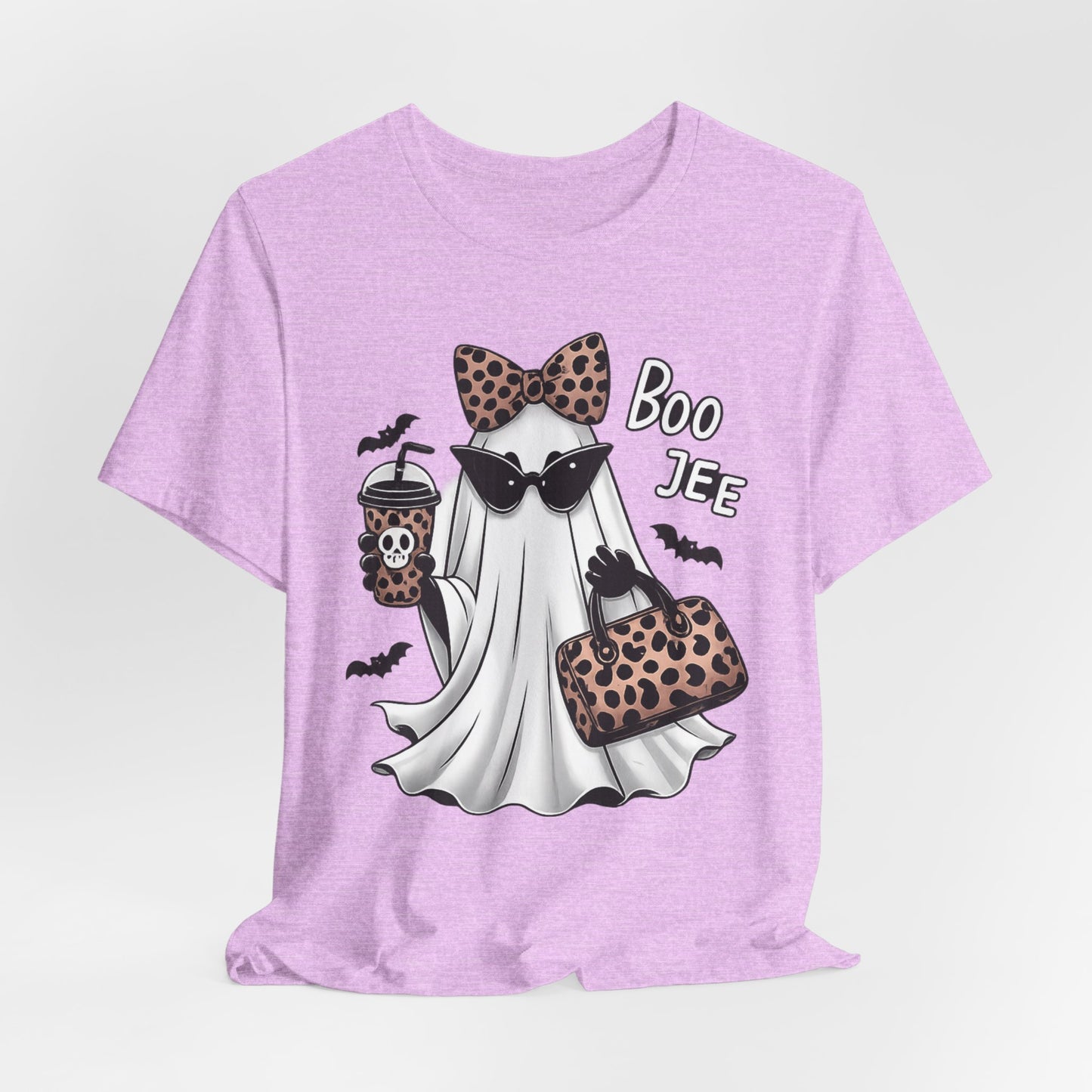 Boo Jee Leopard Ghost Tee - Cute Halloween Graphic T-Shirt