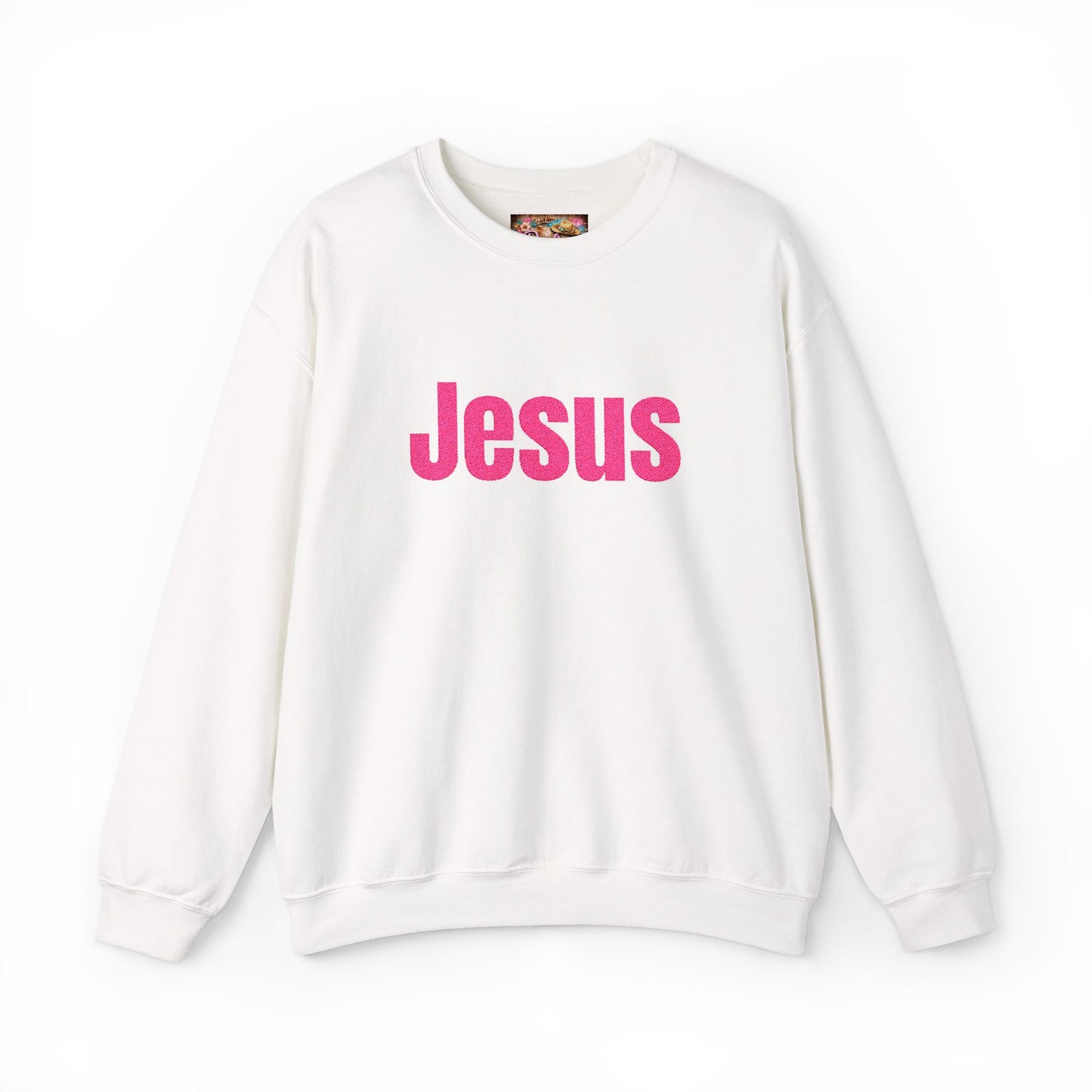 Jesus Pink Glitter Crewneck Sweatshirt