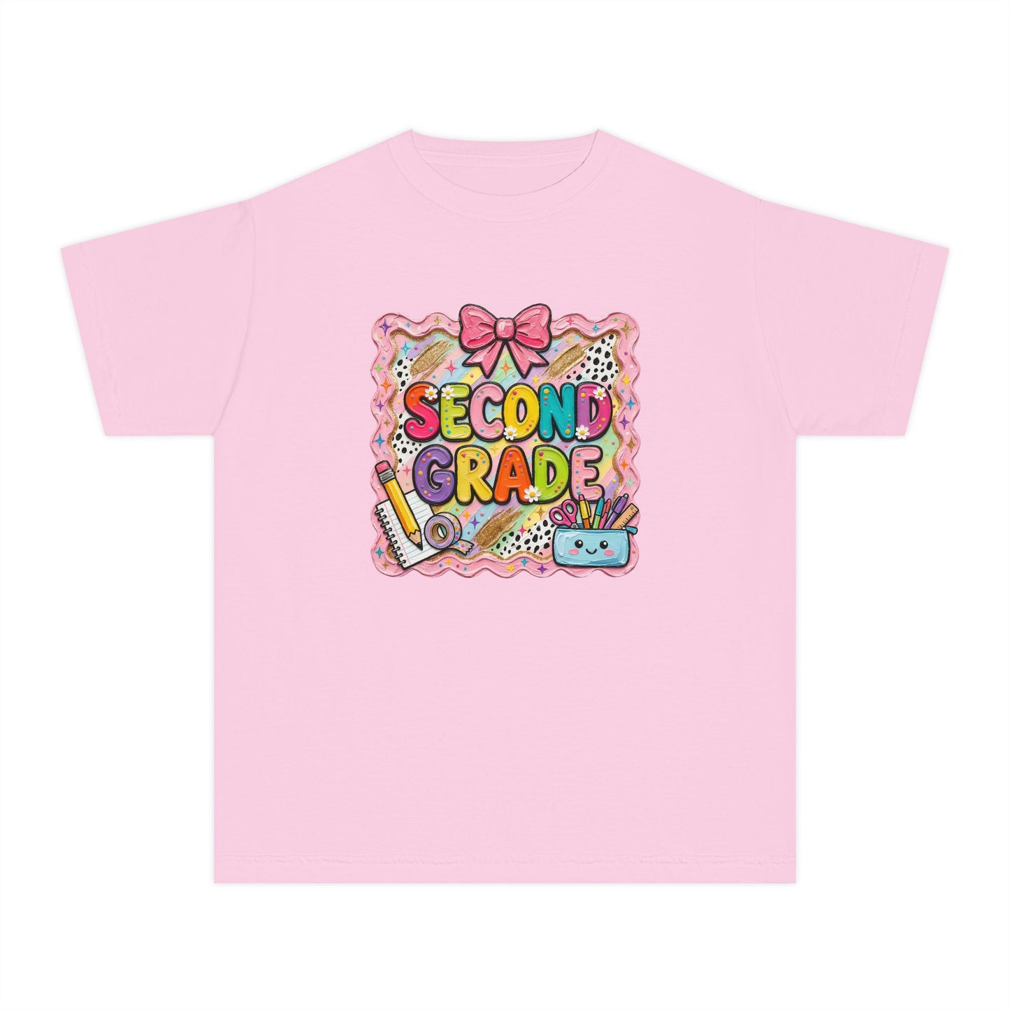 Second Grade Kids T‑Shirt — Cute Back-to-School Graphic Tee for Girls & Boys