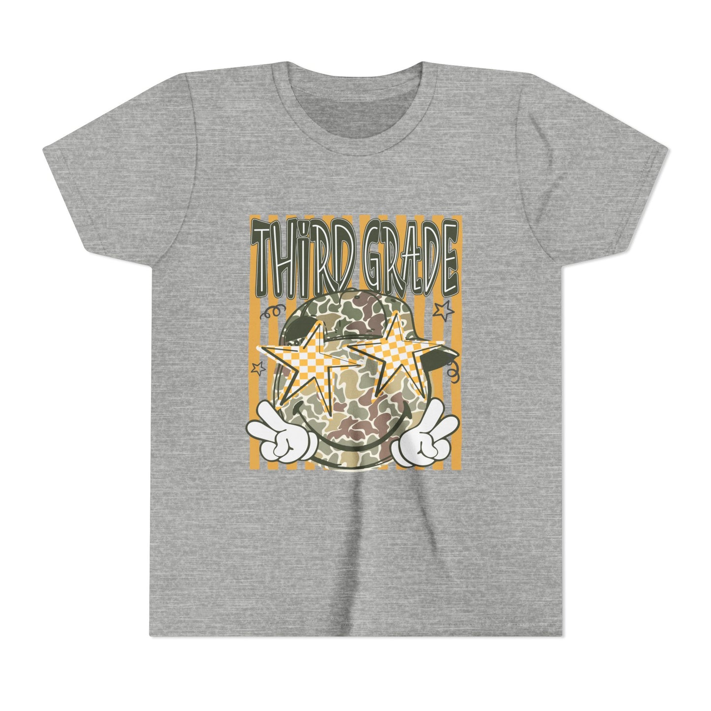 Third Grade Camo Star Youth T-Shirt – Fun Back-to-School Tee for Kids