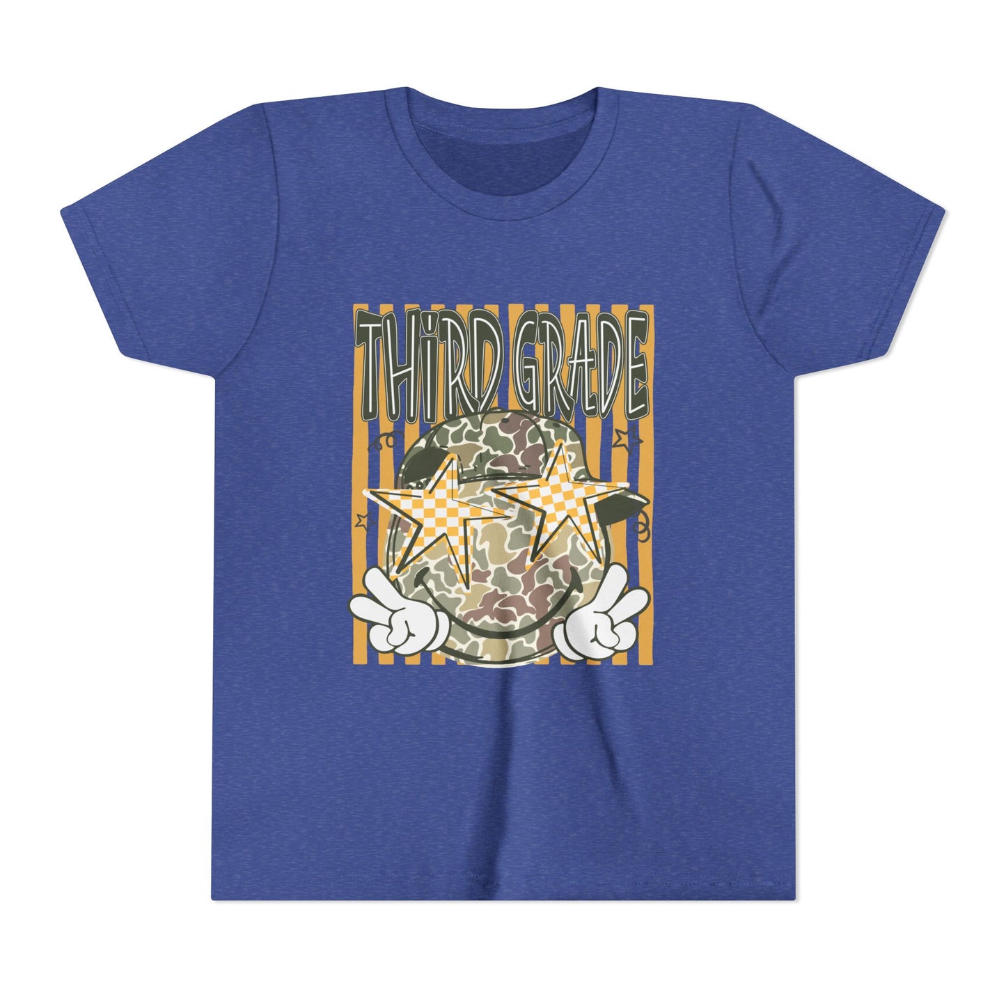 Third Grade Camo Star Youth T-Shirt – Fun Back-to-School Tee for Kids