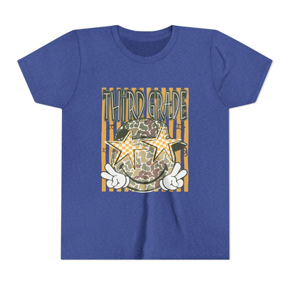 Third Grade Camo Star Youth T-Shirt – Fun Back-to-School Tee for Kids