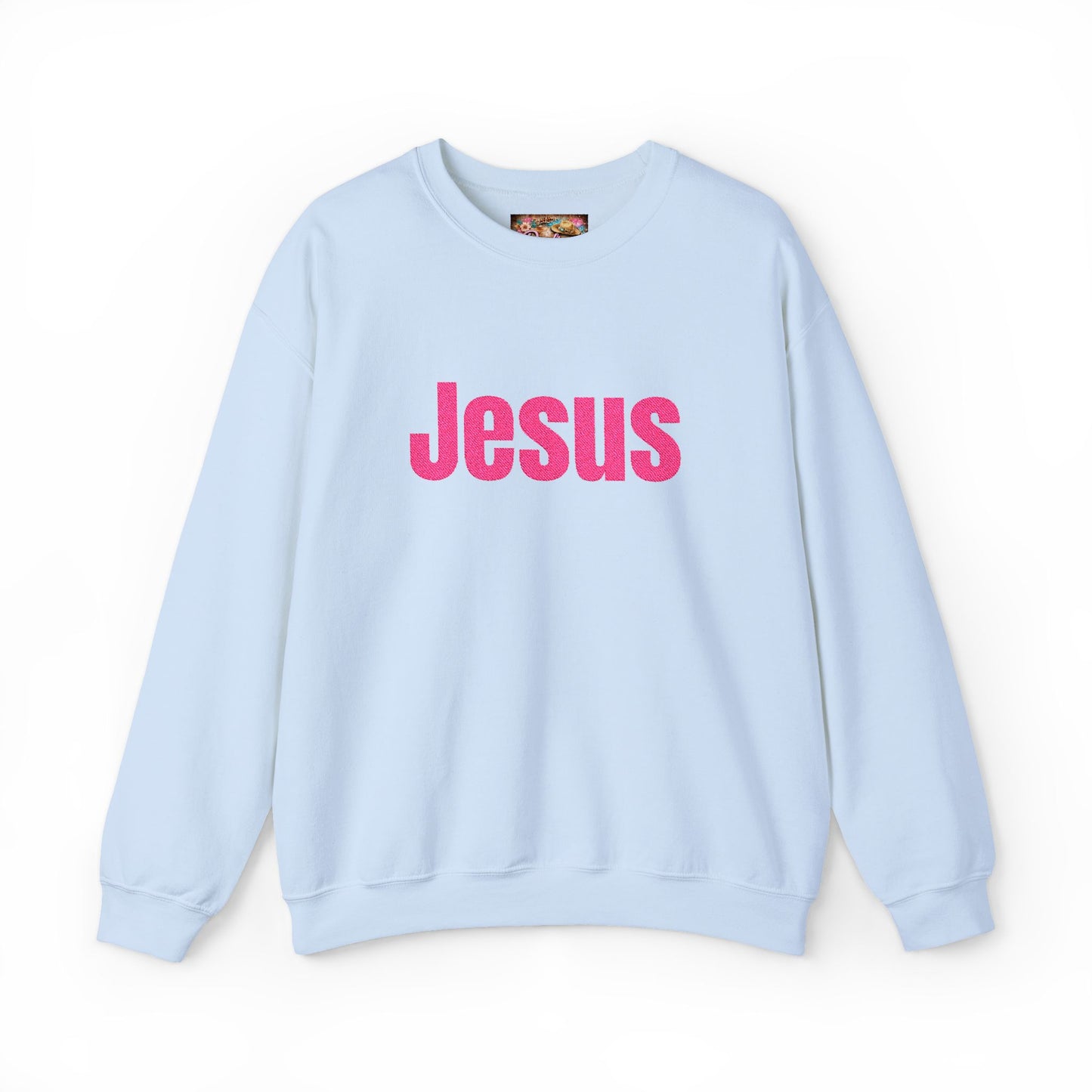 Jesus Pink Glitter Crewneck Sweatshirt