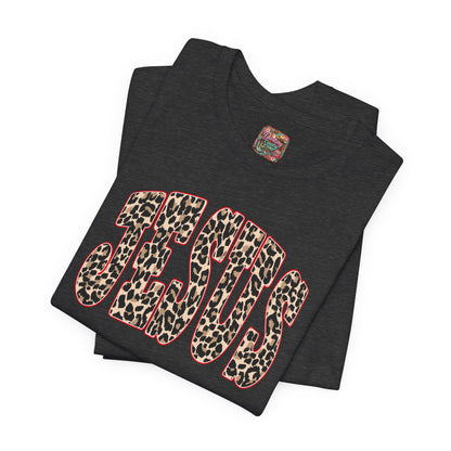 Jesus Leopard Print Tee - Christian Graphic T-Shirt