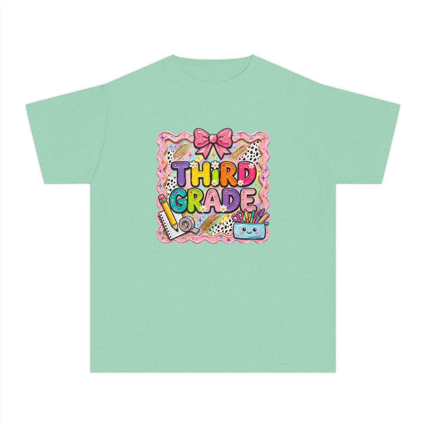 Third Grade Kids T‑Shirt — Cute Back‑to‑School Graphic Tee