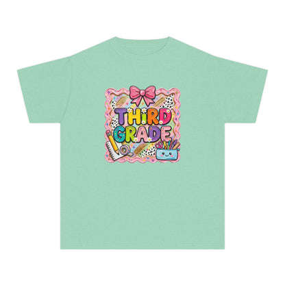 Third Grade Kids T‑Shirt — Cute Back‑to‑School Graphic Tee