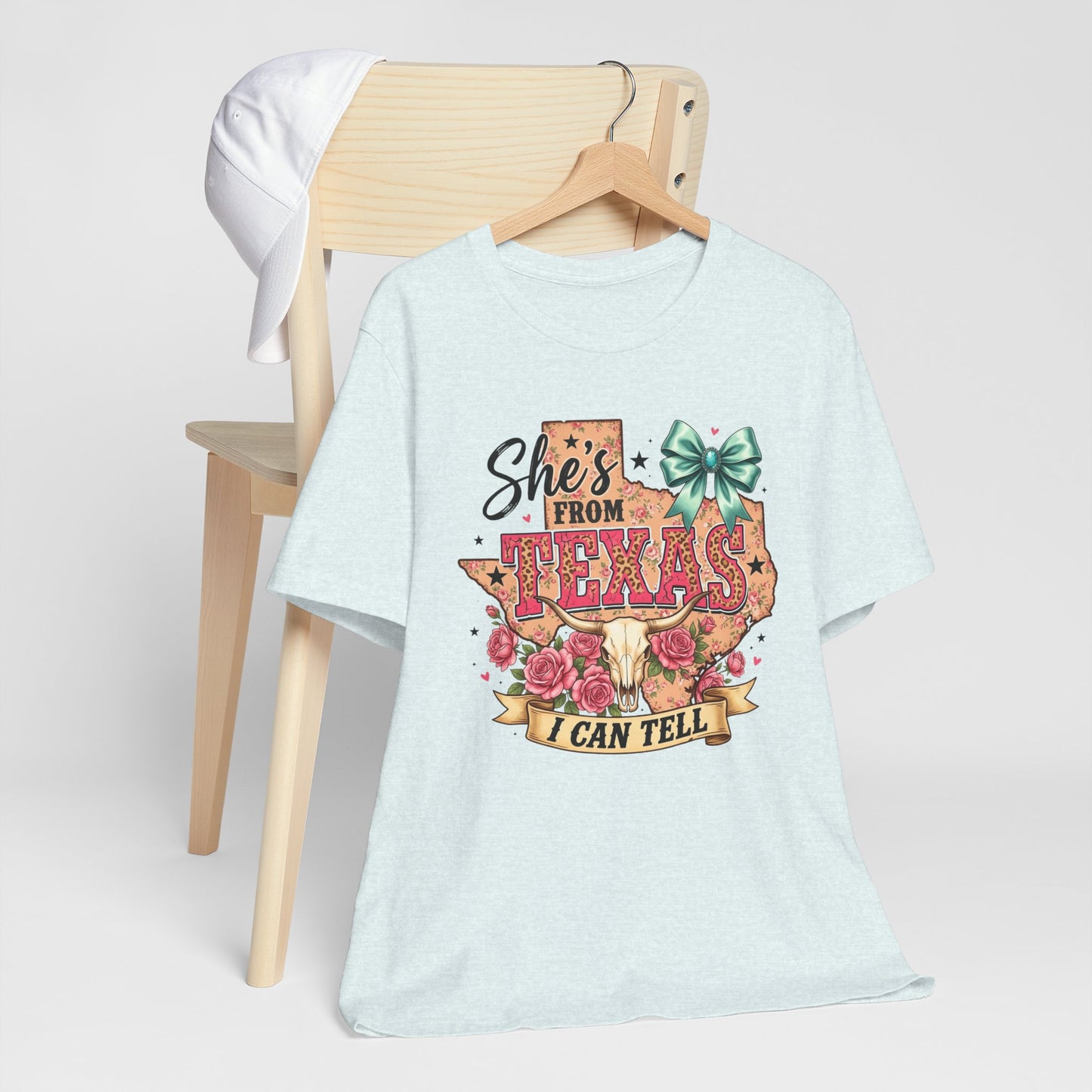 She's From Texas Tee – Floral Cowgirl State Pride T-Shirt