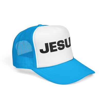 Jesus Foam Trucker Hat — Christian Mesh Cap for Faith-Based Events