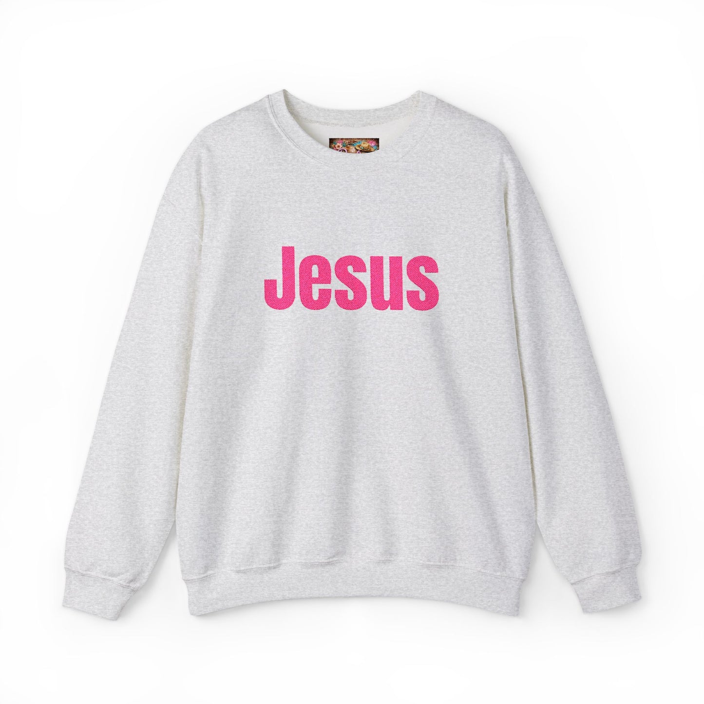 Jesus Pink Glitter Crewneck Sweatshirt