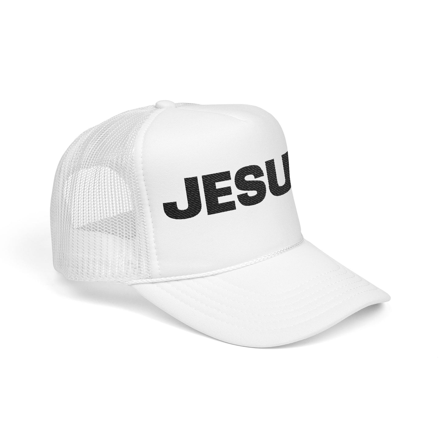 Jesus Foam Trucker Hat — Christian Mesh Cap for Faith-Based Events