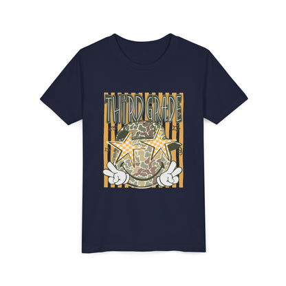 Third Grade Camo Star Youth T-Shirt – Fun Back-to-School Tee for Kids