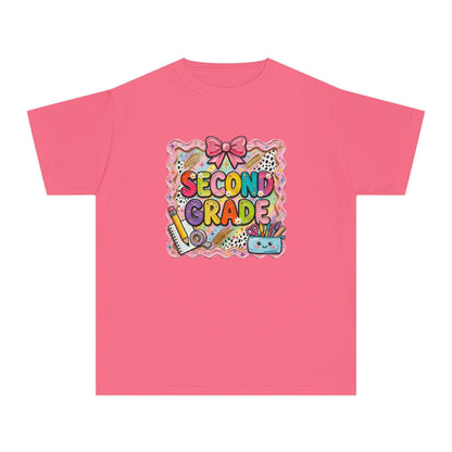 Second Grade Kids T‑Shirt — Cute Back-to-School Graphic Tee for Girls & Boys