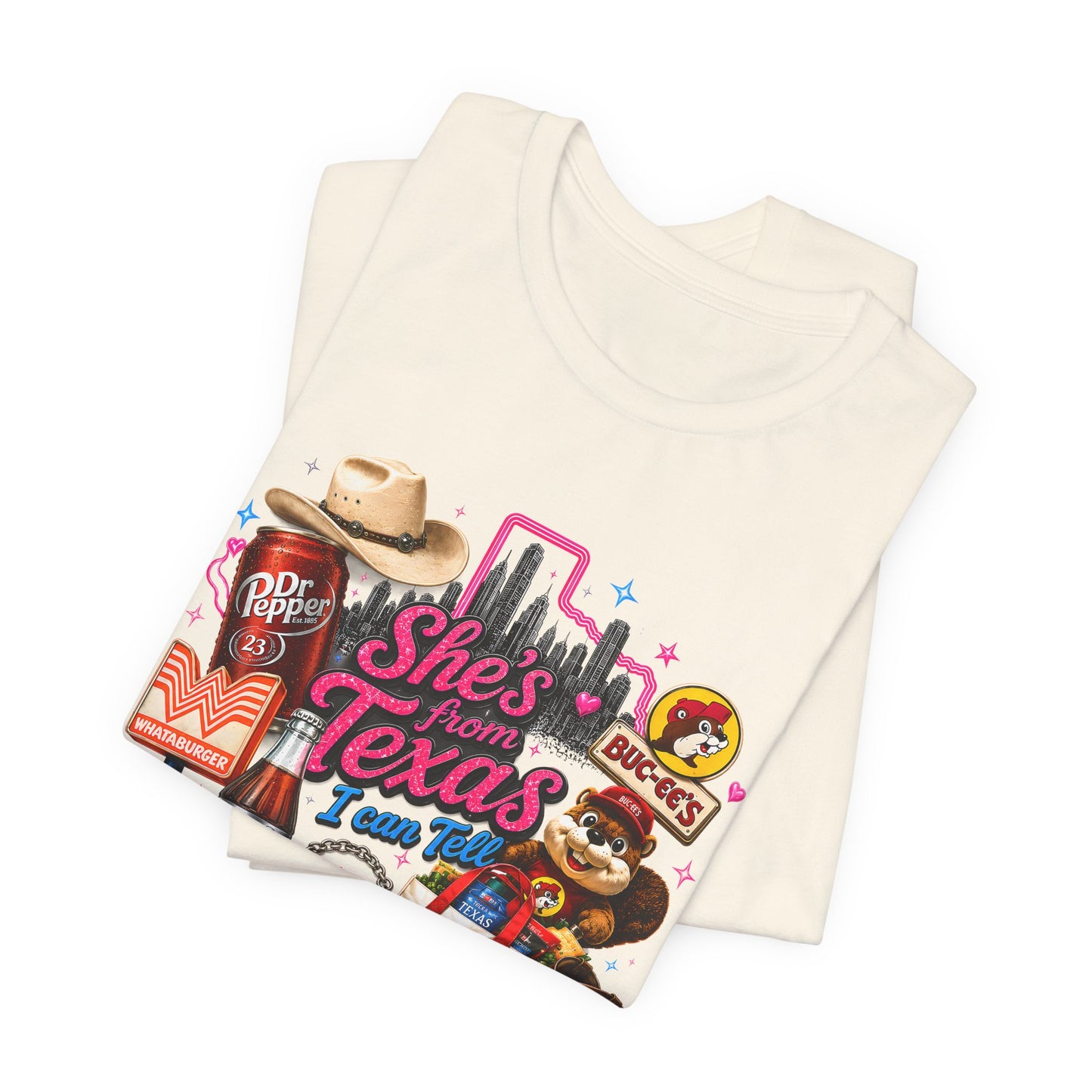 She's From Texas Graphic Tee — Vintage Texas Icons T‑Shirt