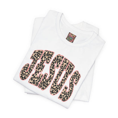 Jesus Leopard Print Tee - Christian Graphic T-Shirt