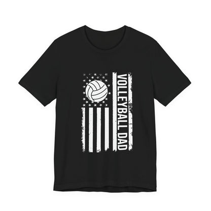 Volleyball Dad T-Shirt — Distressed Flag Volleyball Dad Tee