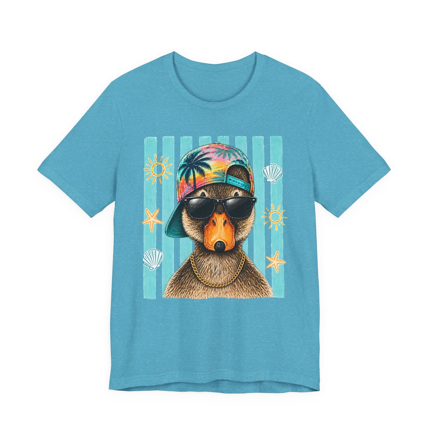 Platypus Beach Tee — Cool Sunglasses Summer Graphic T-Shirt