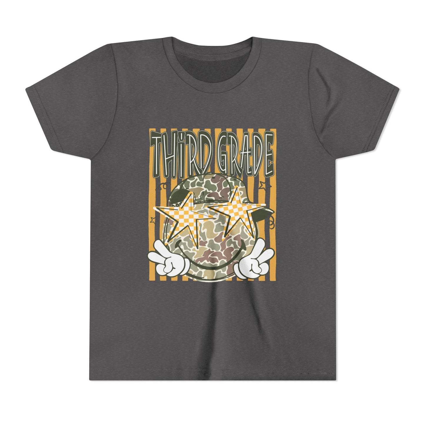 Third Grade Camo Star Youth T-Shirt – Fun Back-to-School Tee for Kids