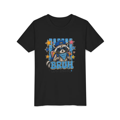 Youth Tee - "Bruh We Back" Raccoon Graphic