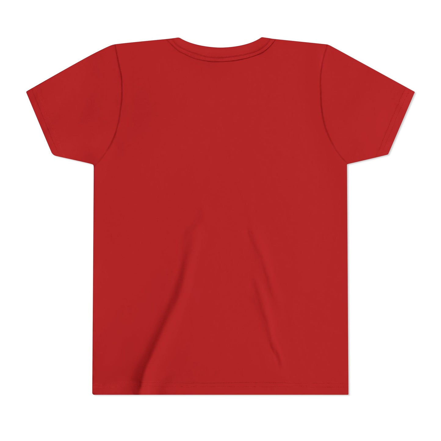 Patriotic Highland Cow Youth Tee — American Flag Bow & Heart Sunglasses