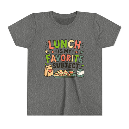 Youth Tee — "Lunch Is My Favorite Subject" Cute School Lunch Graphic