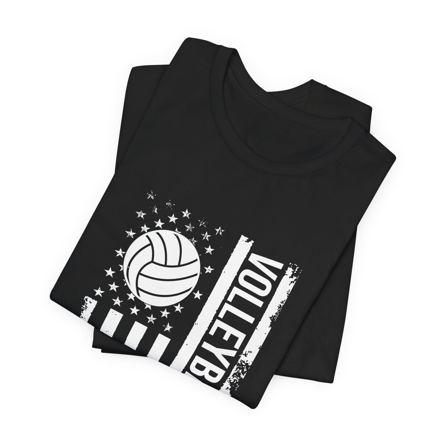 Volleyball Dad T-Shirt — Distressed Flag Volleyball Dad Tee