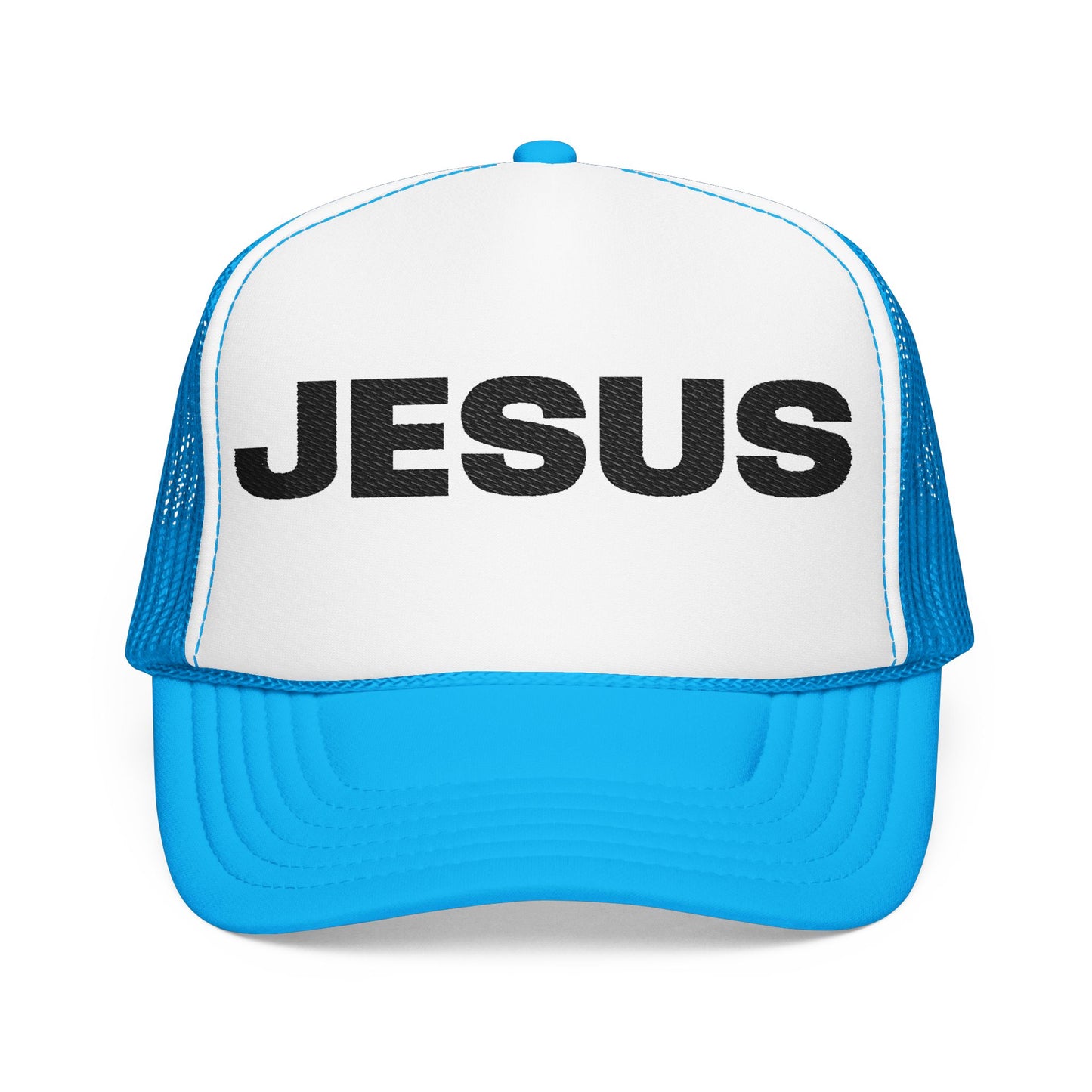 Jesus Foam Trucker Hat — Christian Mesh Cap for Faith-Based Events