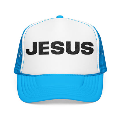 Jesus Foam Trucker Hat — Christian Mesh Cap for Faith-Based Events