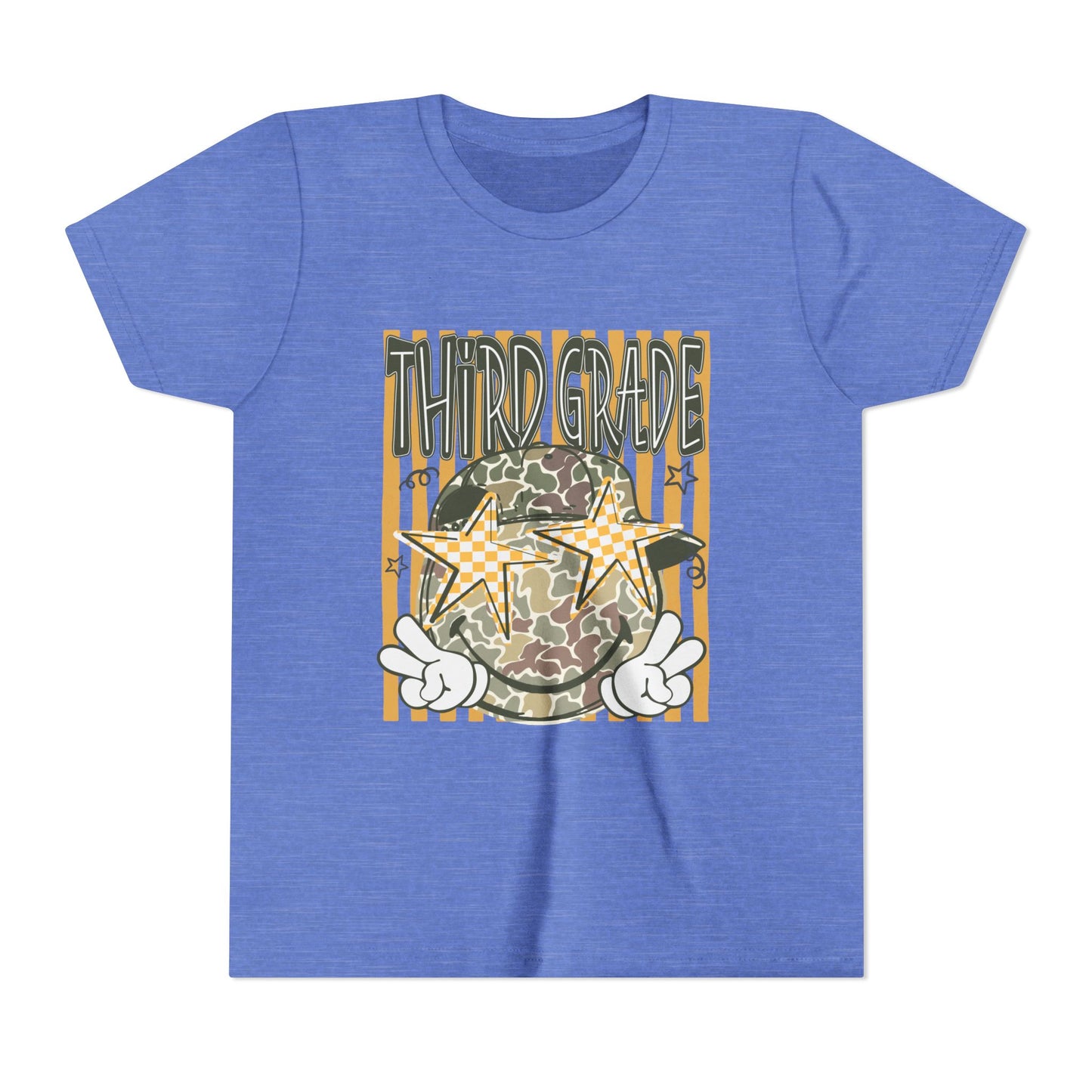 Third Grade Camo Star Youth T-Shirt – Fun Back-to-School Tee for Kids