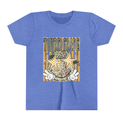 Third Grade Camo Star Youth T-Shirt – Fun Back-to-School Tee for Kids