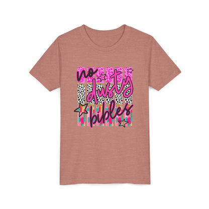 Youth Tee — "No Days Off" Colorful Leopard & Tie-Dye Graphic