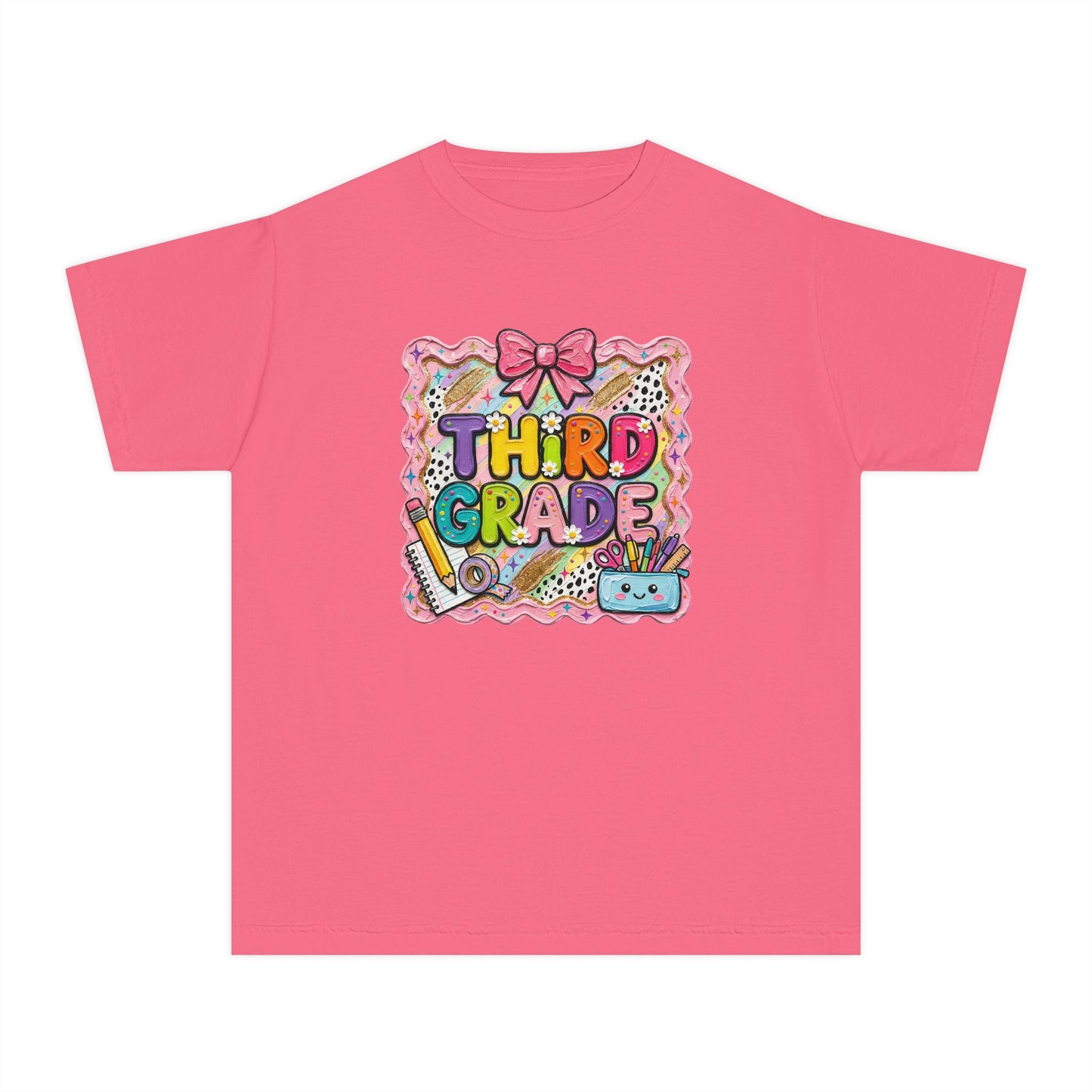 Third Grade Kids T‑Shirt — Cute Back‑to‑School Graphic Tee