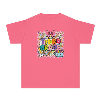 Third Grade Kids T‑Shirt — Cute Back‑to‑School Graphic Tee