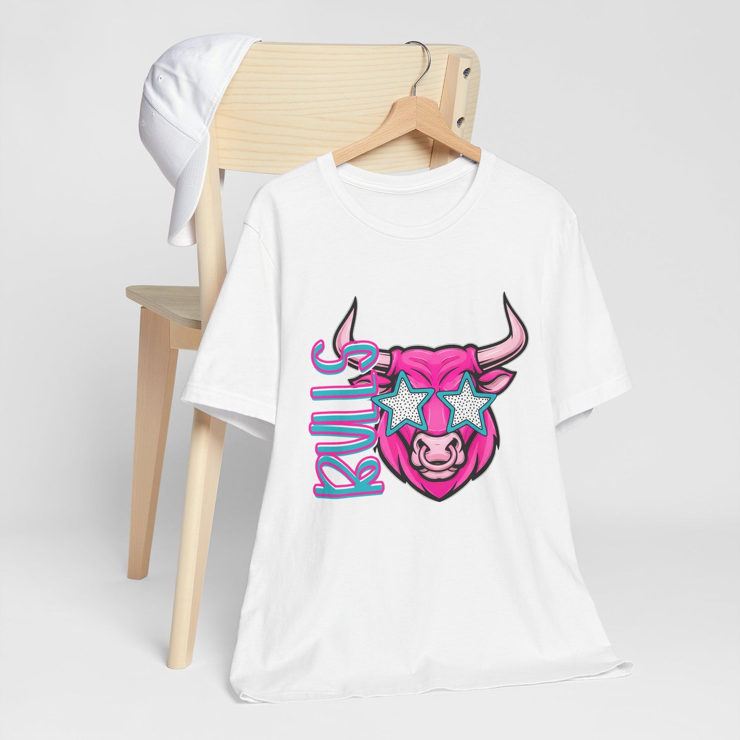 Bull Graphic Tee - Pink Star Sunglasses Western Cowboy Shirt