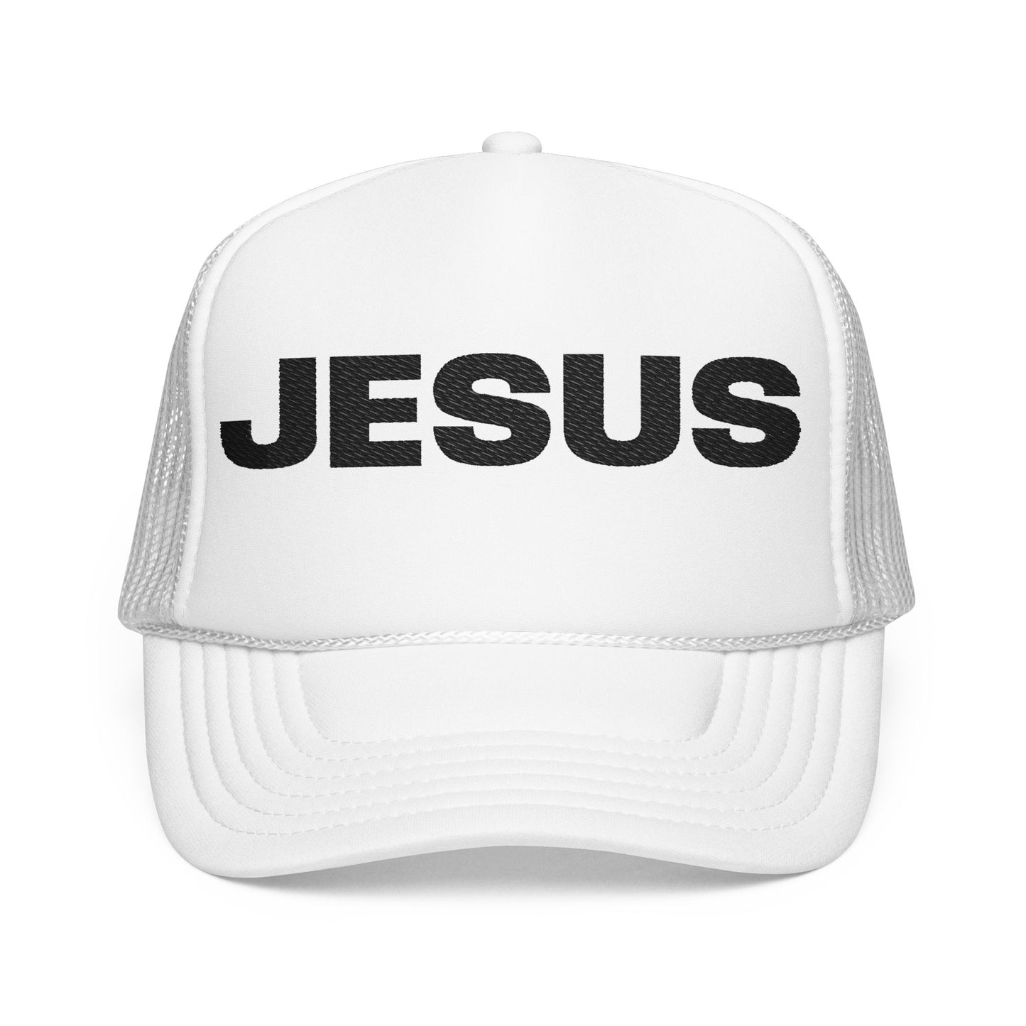 Jesus Foam Trucker Hat — Christian Mesh Cap for Faith-Based Events