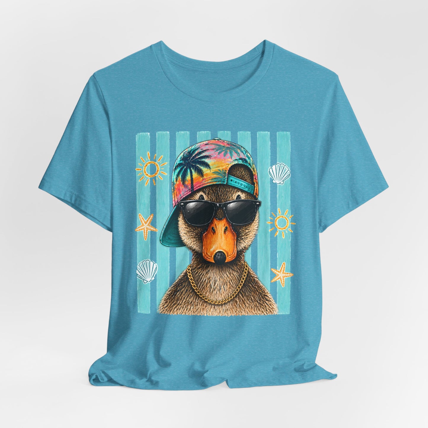 Platypus Beach Tee — Cool Sunglasses Summer Graphic T-Shirt