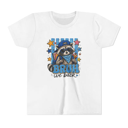 Youth Tee - "Bruh We Back" Raccoon Graphic