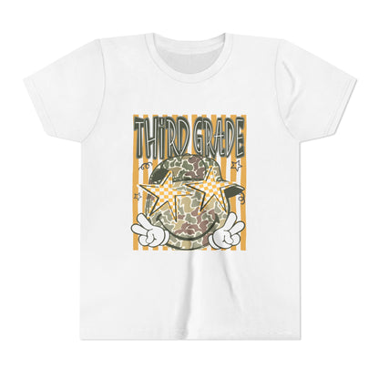 Third Grade Camo Star Youth T-Shirt – Fun Back-to-School Tee for Kids