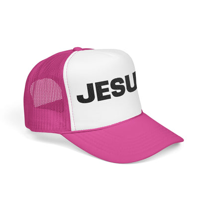 Jesus Foam Trucker Hat — Christian Mesh Cap for Faith-Based Events