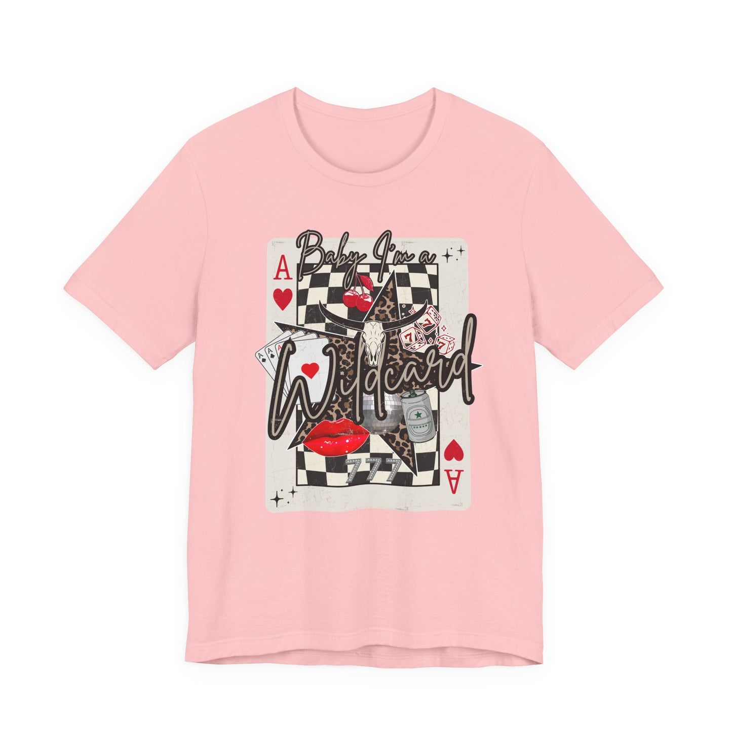 Ace Wildcard Graphic Tee – 'Baby I’m a Wildcard' Poker Playing Card T-Shirt
