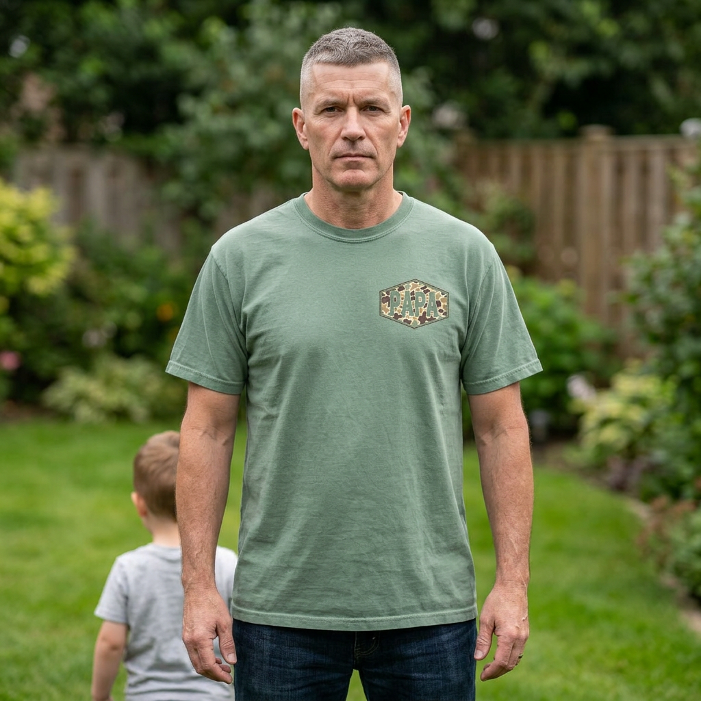Papa Camo Logo T-Shirt — Men's Father’s Day Graphic Tee