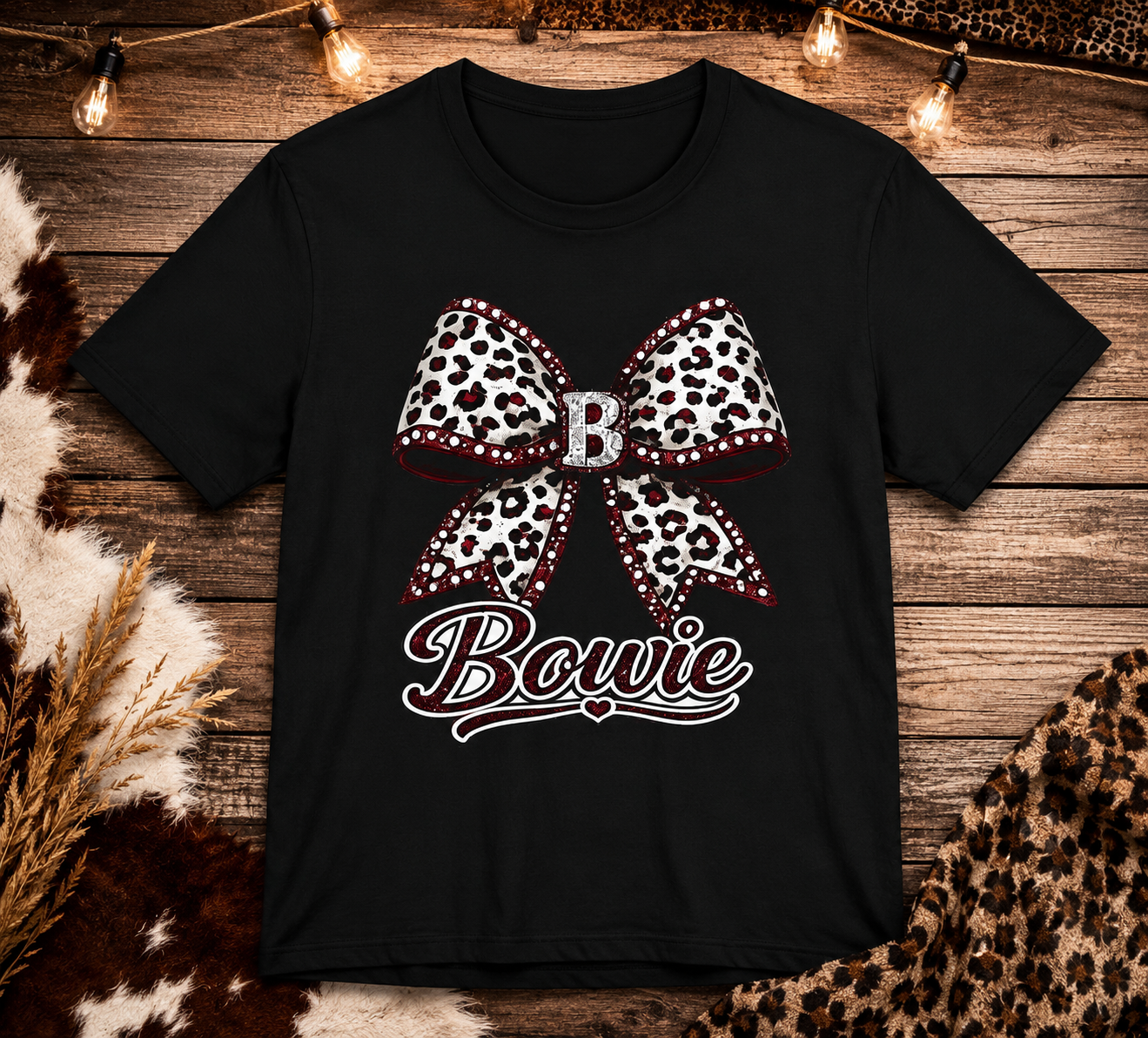 Leopard Bow 'Bowie' Graphic Tee