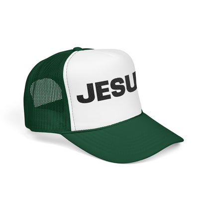 Jesus Foam Trucker Hat — Christian Mesh Cap for Faith-Based Events