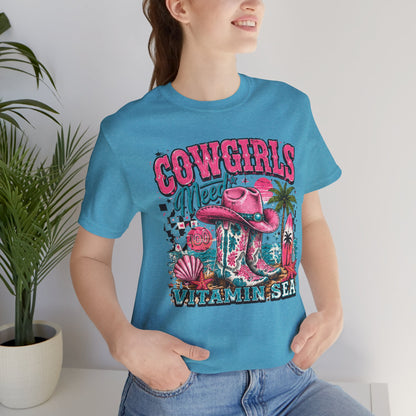 Cowgirls Need Vitamin Sea T-Shirt — Beachy Western Graphic Tee