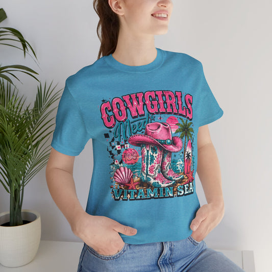 Cowgirls Need Vitamin Sea T-Shirt — Beachy Western Graphic Tee