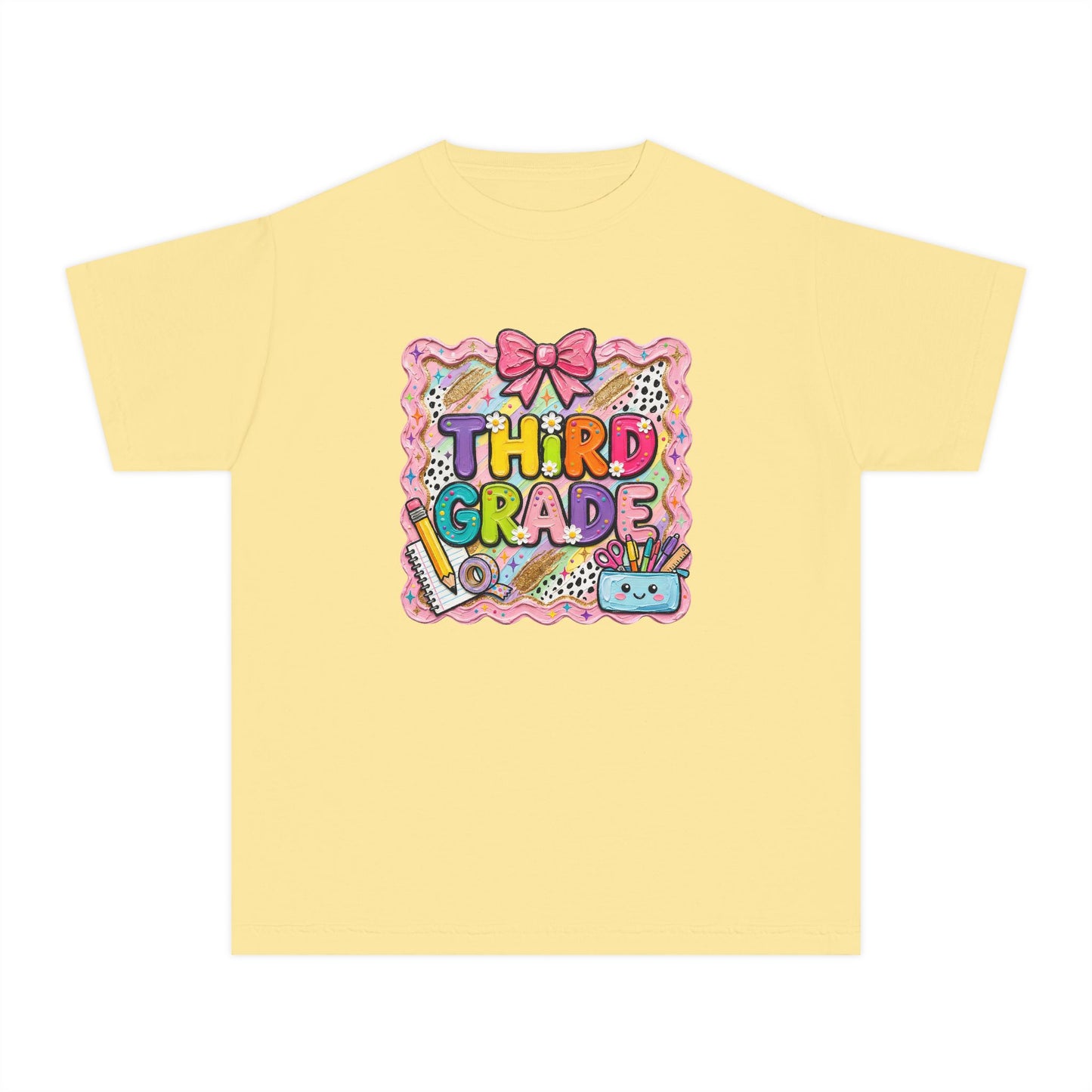 Third Grade Kids T‑Shirt — Cute Back‑to‑School Graphic Tee