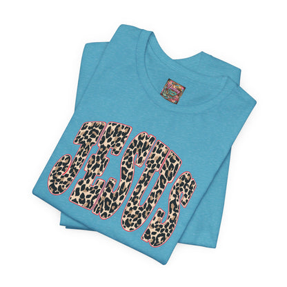 Jesus Leopard Print Tee - Christian Graphic T-Shirt